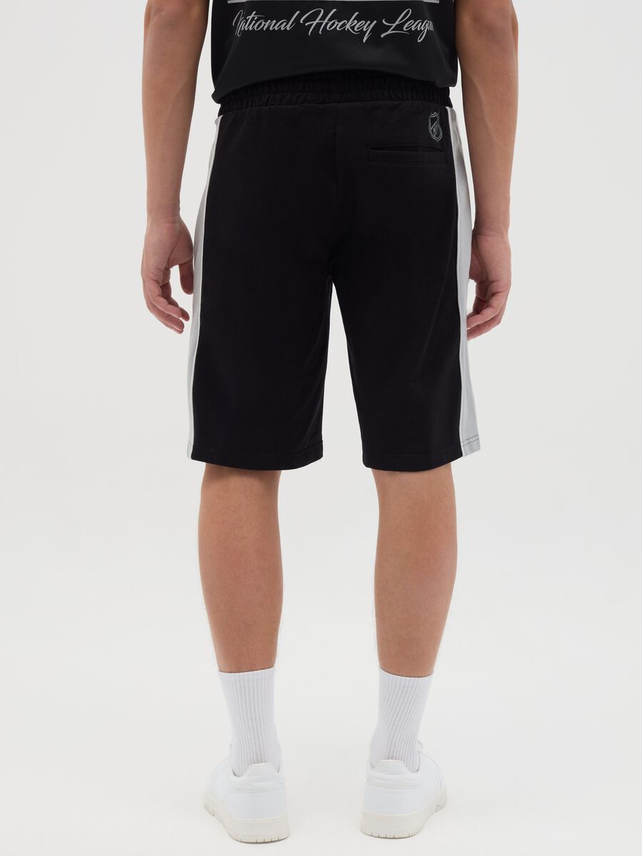 Black Sports Shorts with Kings Print_3