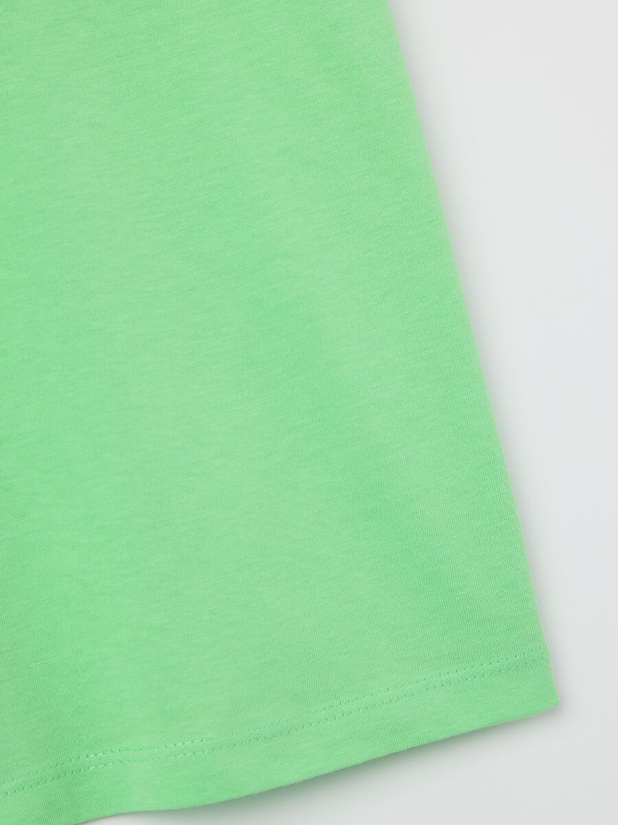 Green cotton t-shirt for girls aged 3-10_3
