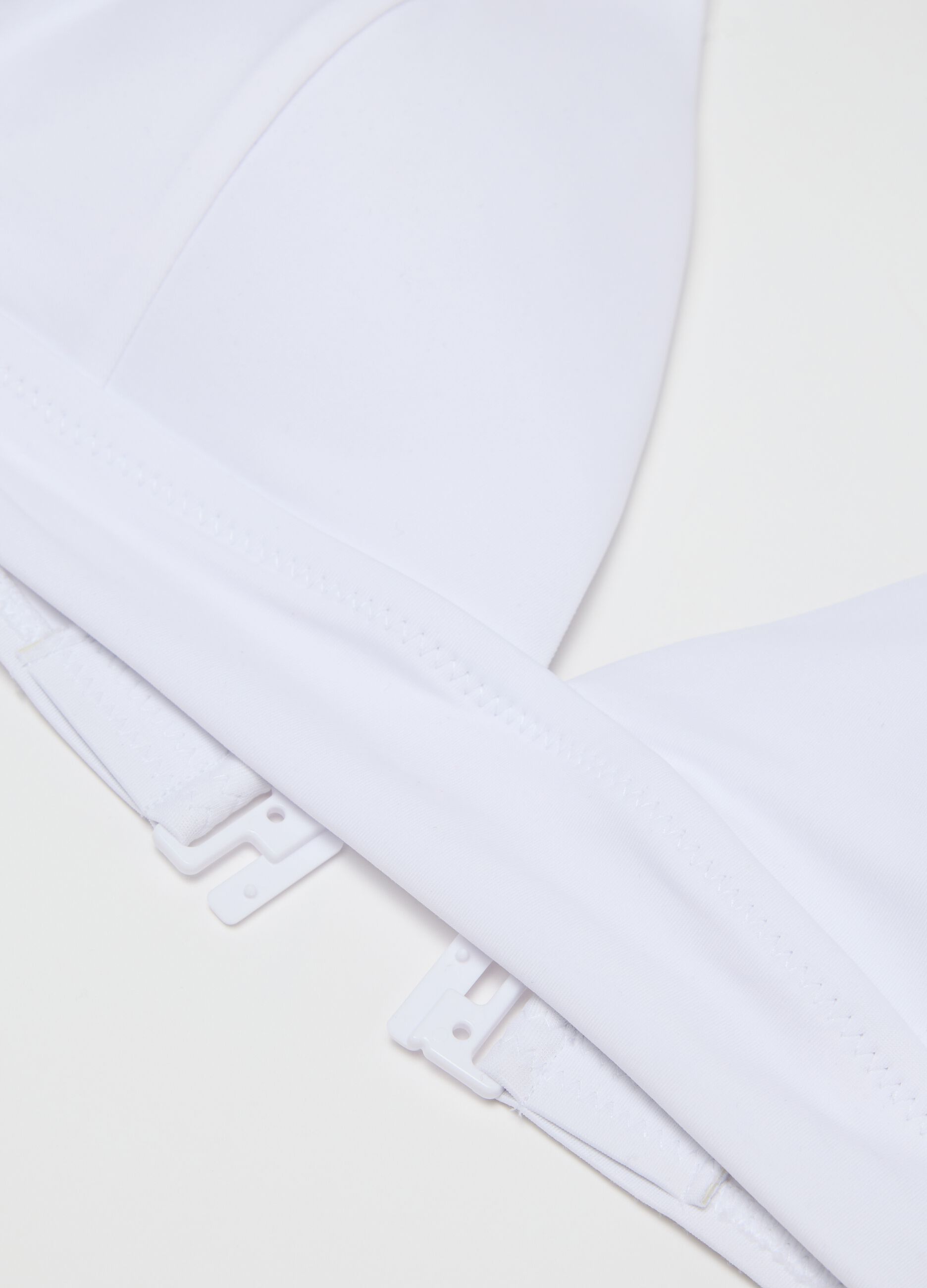 White triangle bikini top