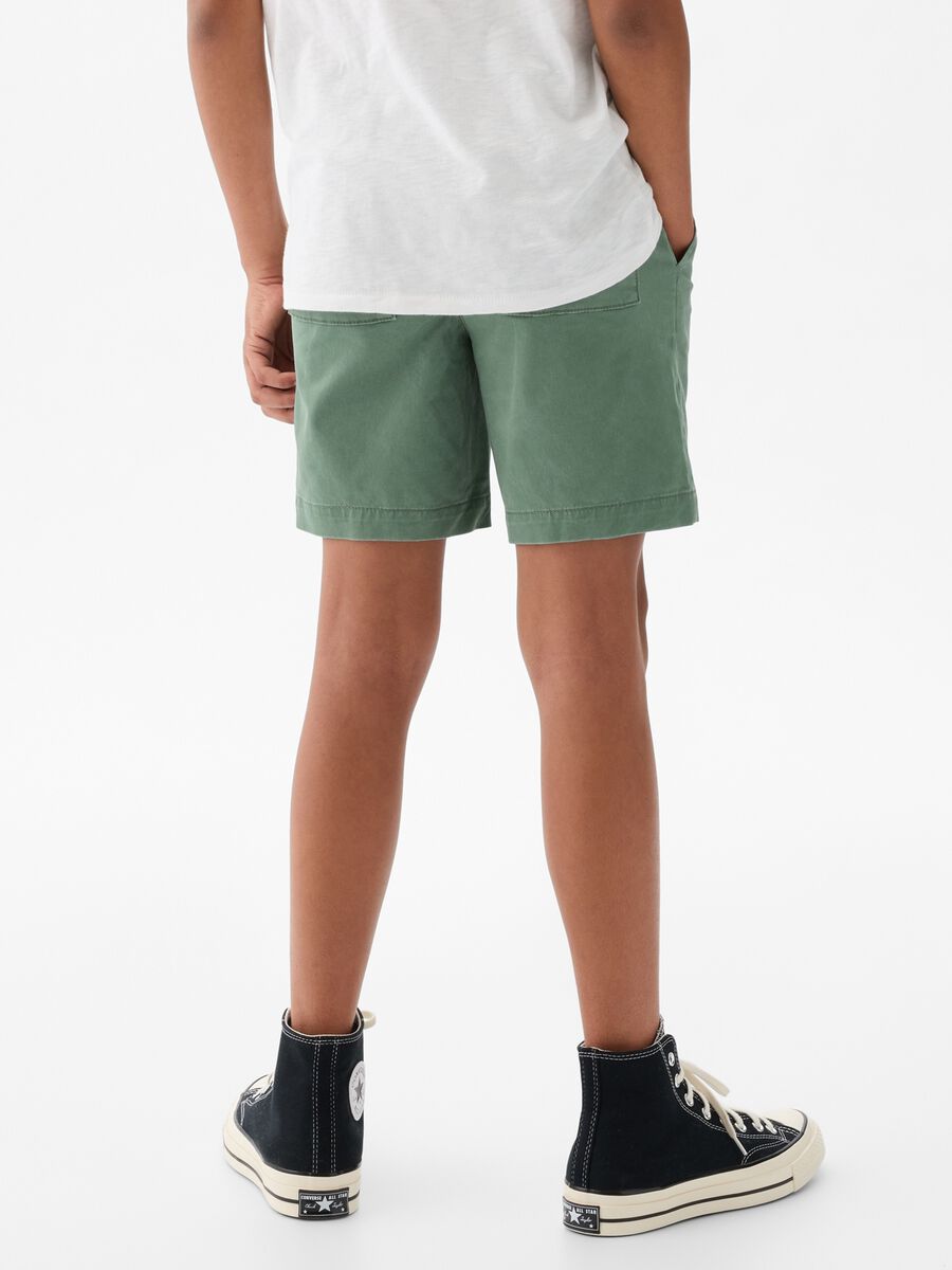 Twill Bermuda shorts with drawstring_2