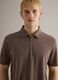 Brown short sleeve stretch cotton polo with regular fit_3