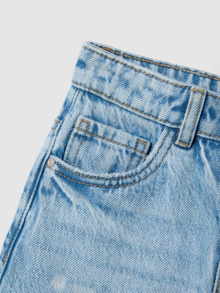 Boys&rsquo; pure cotton denim ripped jeans, comfort fit_4