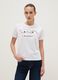 White pure cotton t-shirt regular fit with embroidered lettering_0
