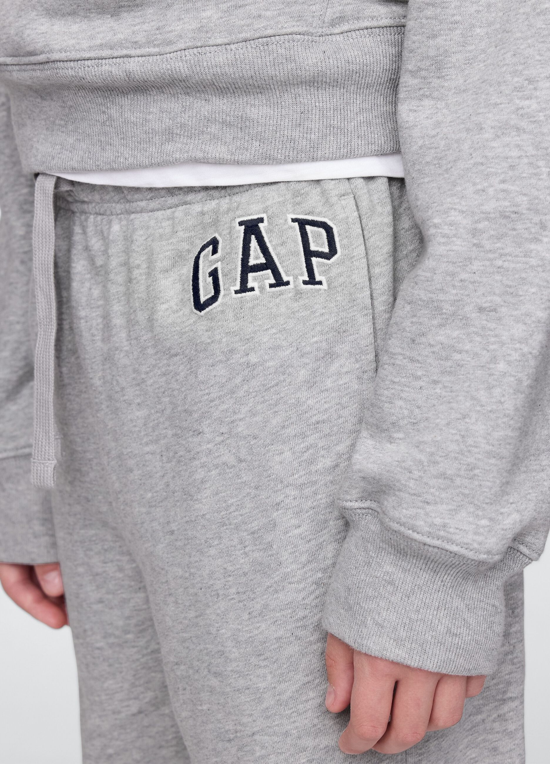 Grey boys' trousers in cotton blend