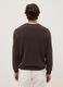 Brown crew neck sweater in pure cotton regular fit_2