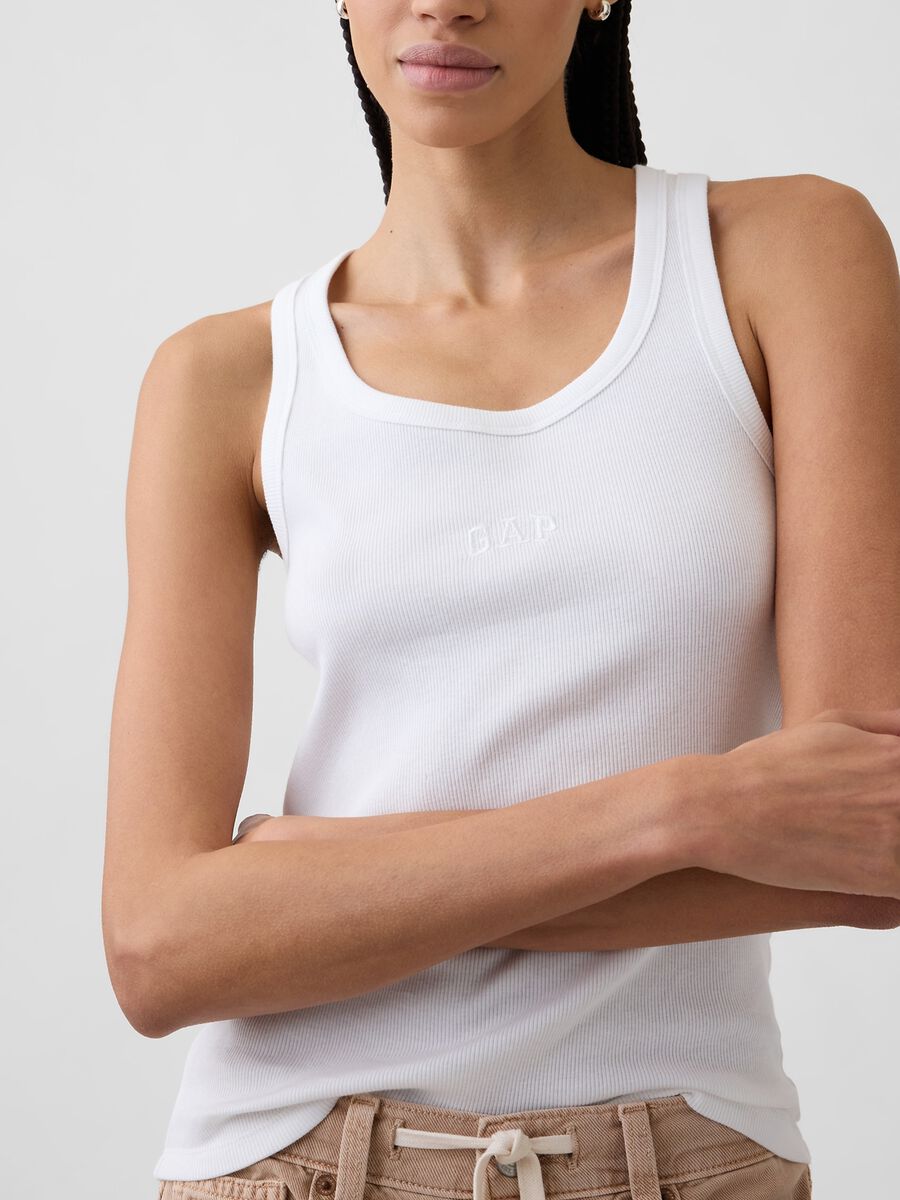 Stretch cotton tank top_3