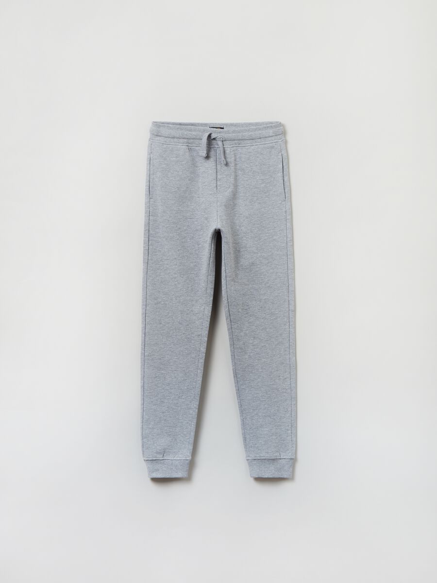 Joggers in felpa con coulisse_0