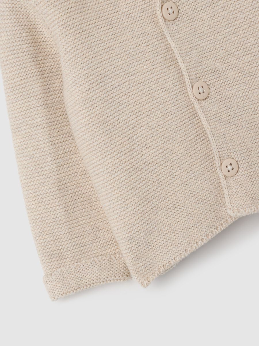 Pure Cotton Beige Baby Cardigan Regular Fit_3