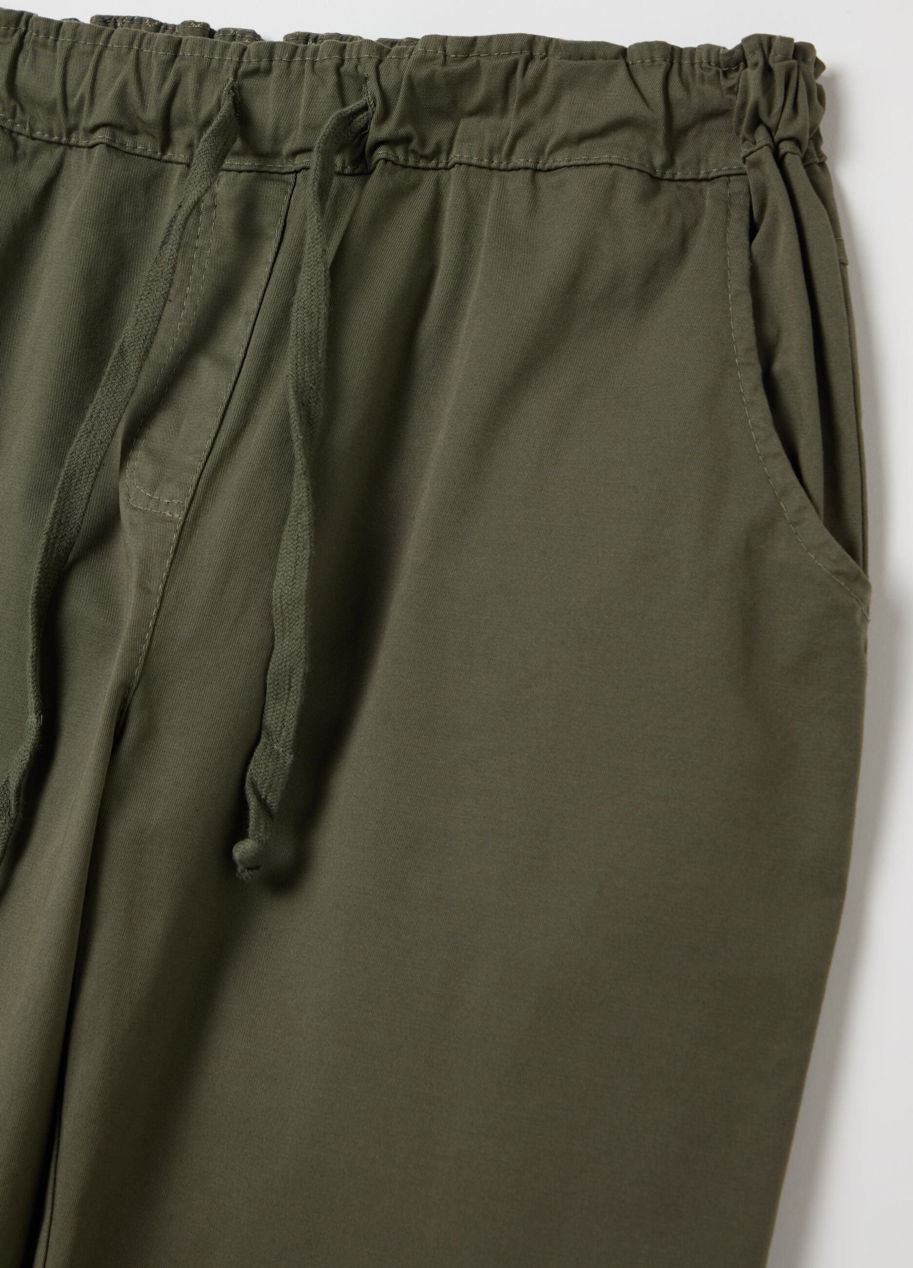 Stretch cotton jogger trousers