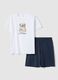 Multicoloured short pyjamas in pure cotton regular fit with print_4
