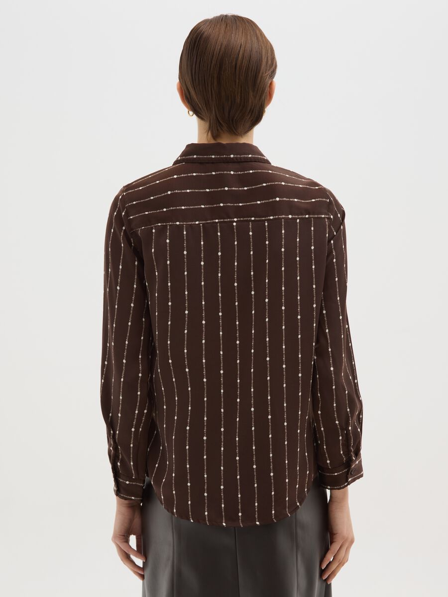 Multicolour striped satin shirt with regular fit_2