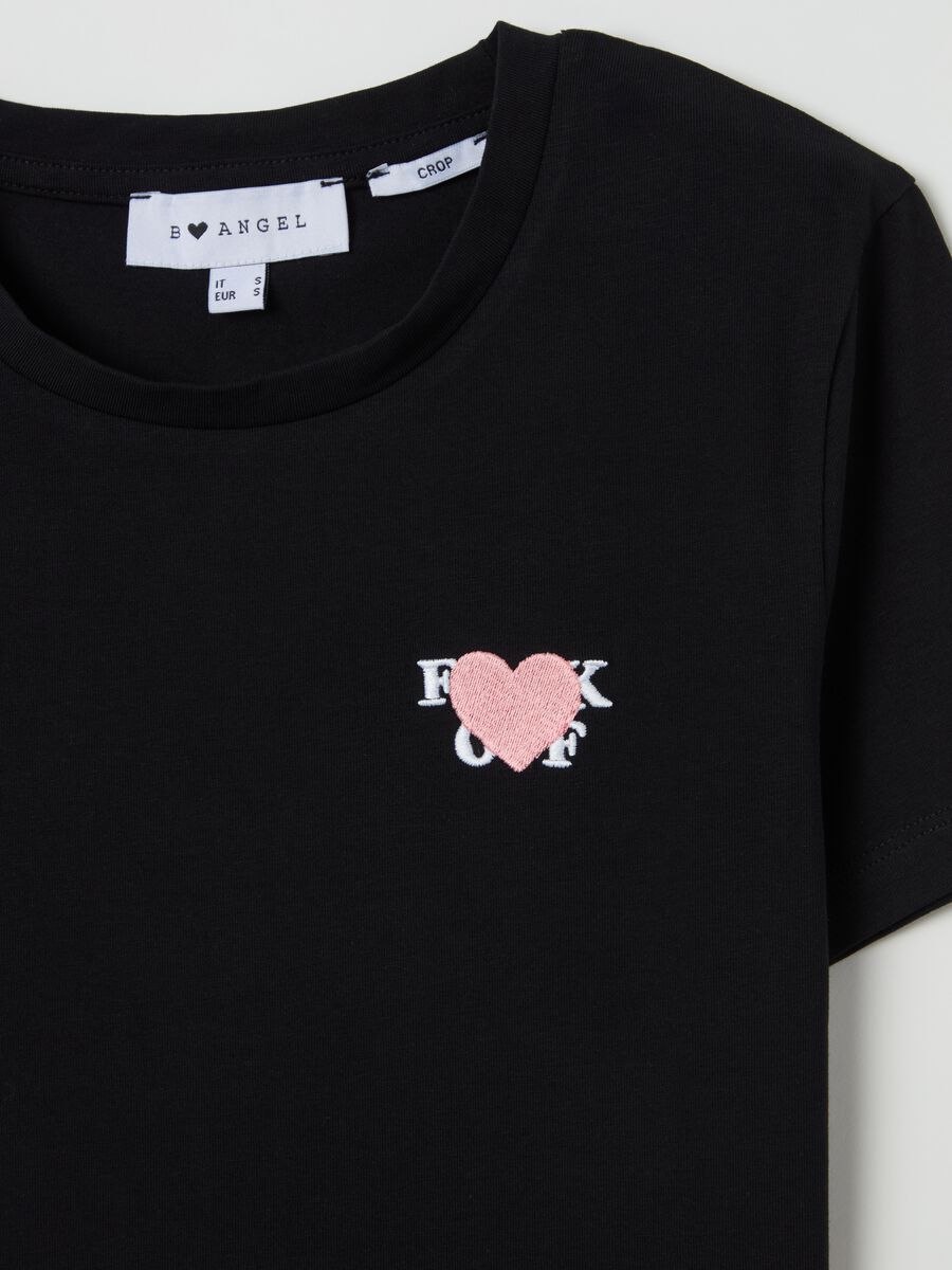 Stretch cotton T-shirt with embroidery_5