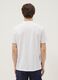 White pure cotton T-shirt with chest print, regular fit_3