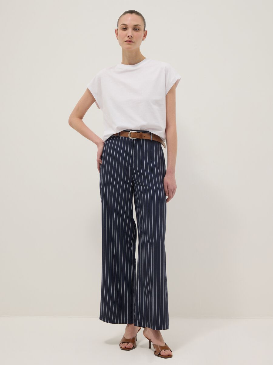 White short-sleeve fitted pure cotton T-shirt_2