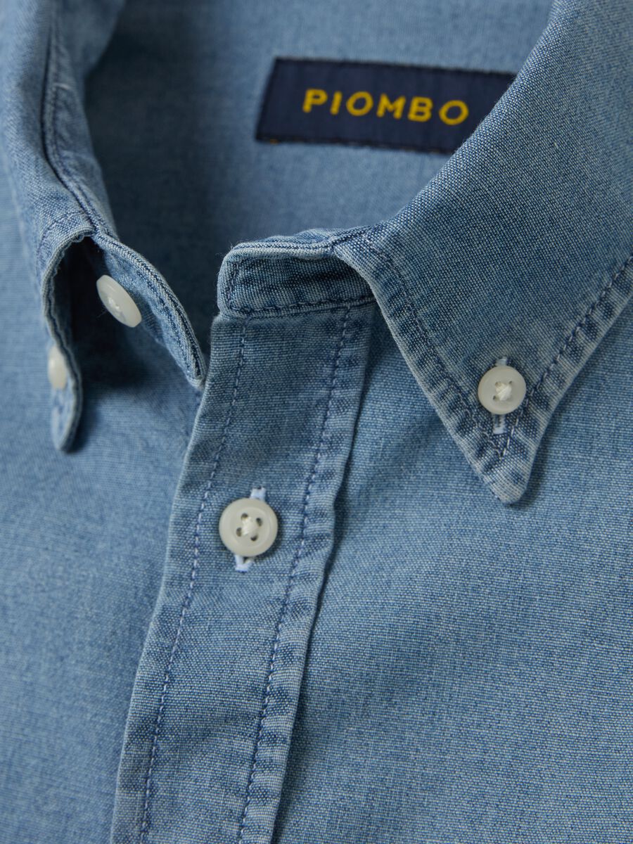 Regular-fit shirt in chambray cotton_5