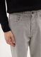 Grey cotton blend corduroy regular fit trousers_3