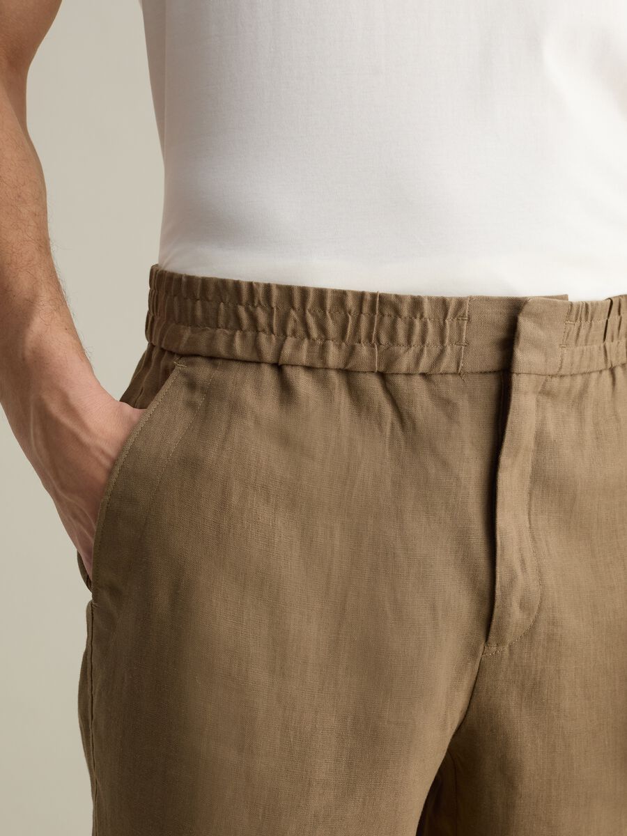 Contemporary trousers in linen_3