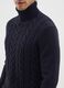 Blue turtleneck regular fit with jacquard pattern_3