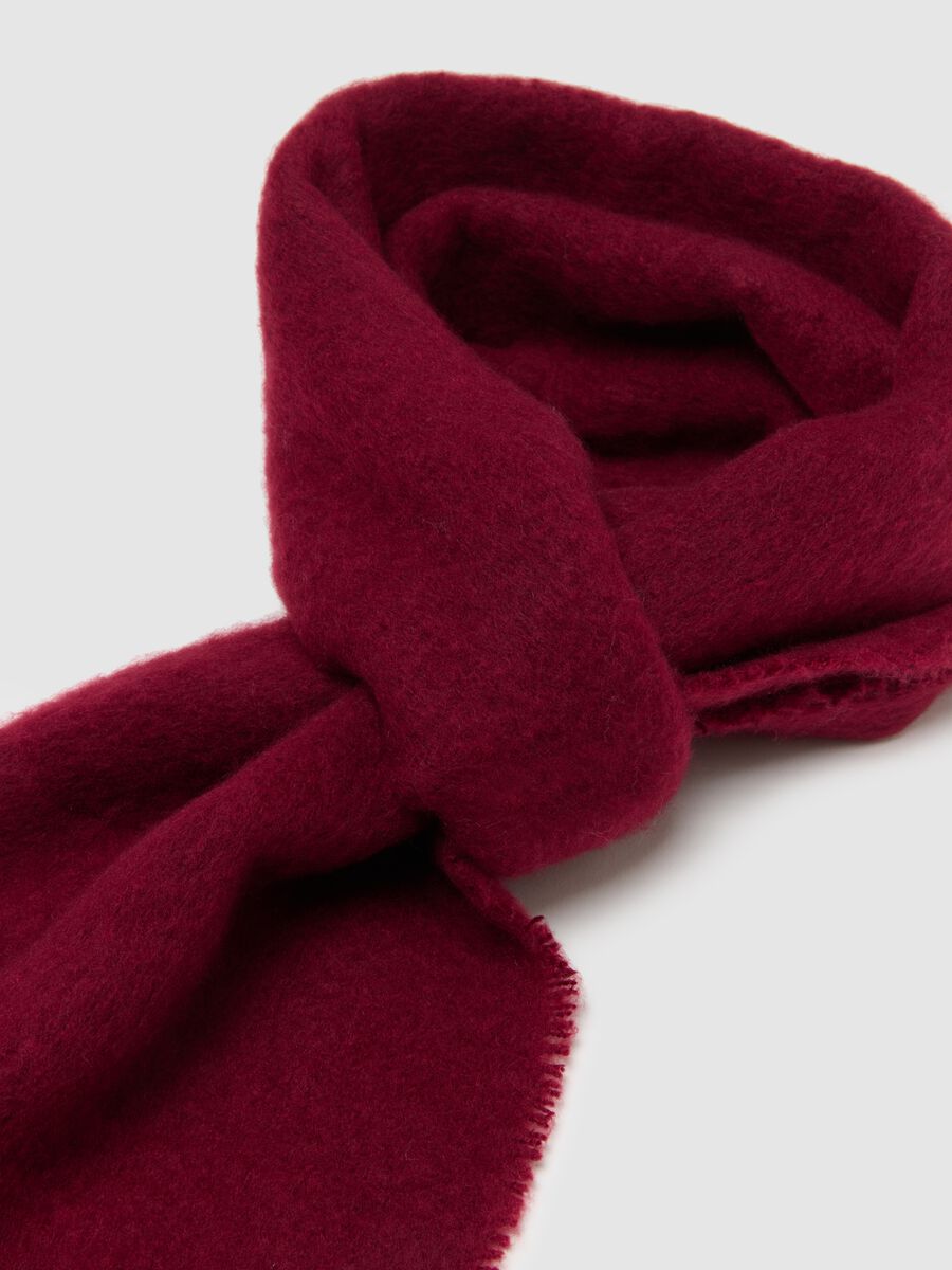 Red Scarf with Fringes_1