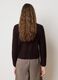 Brown regular fit sweater with jewel neckline_2