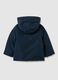 Children's blue regular fit jacket with hood_1