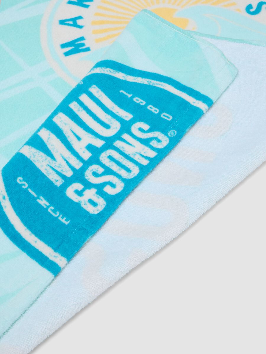 Blue pure cotton beach towel_1