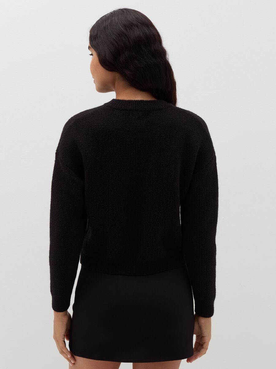 Pullover with jacquard bow in lurex_3
