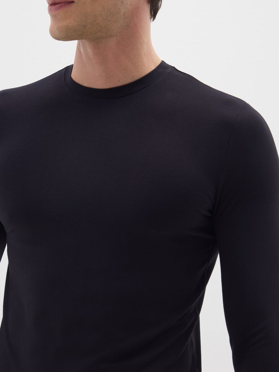 Black long-sleeve regular fit t-shirt_3