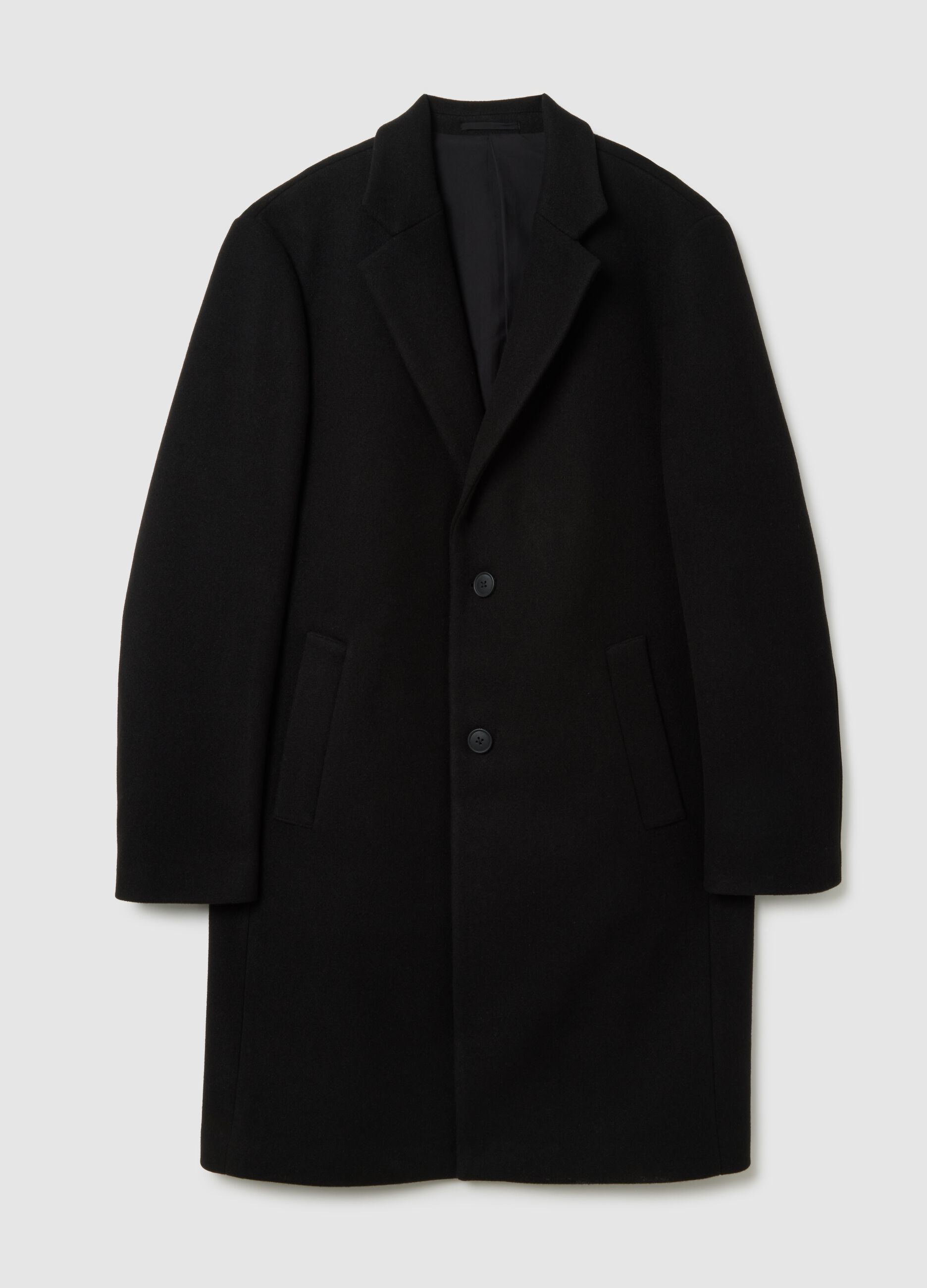 Stretch Black Velvet Coat