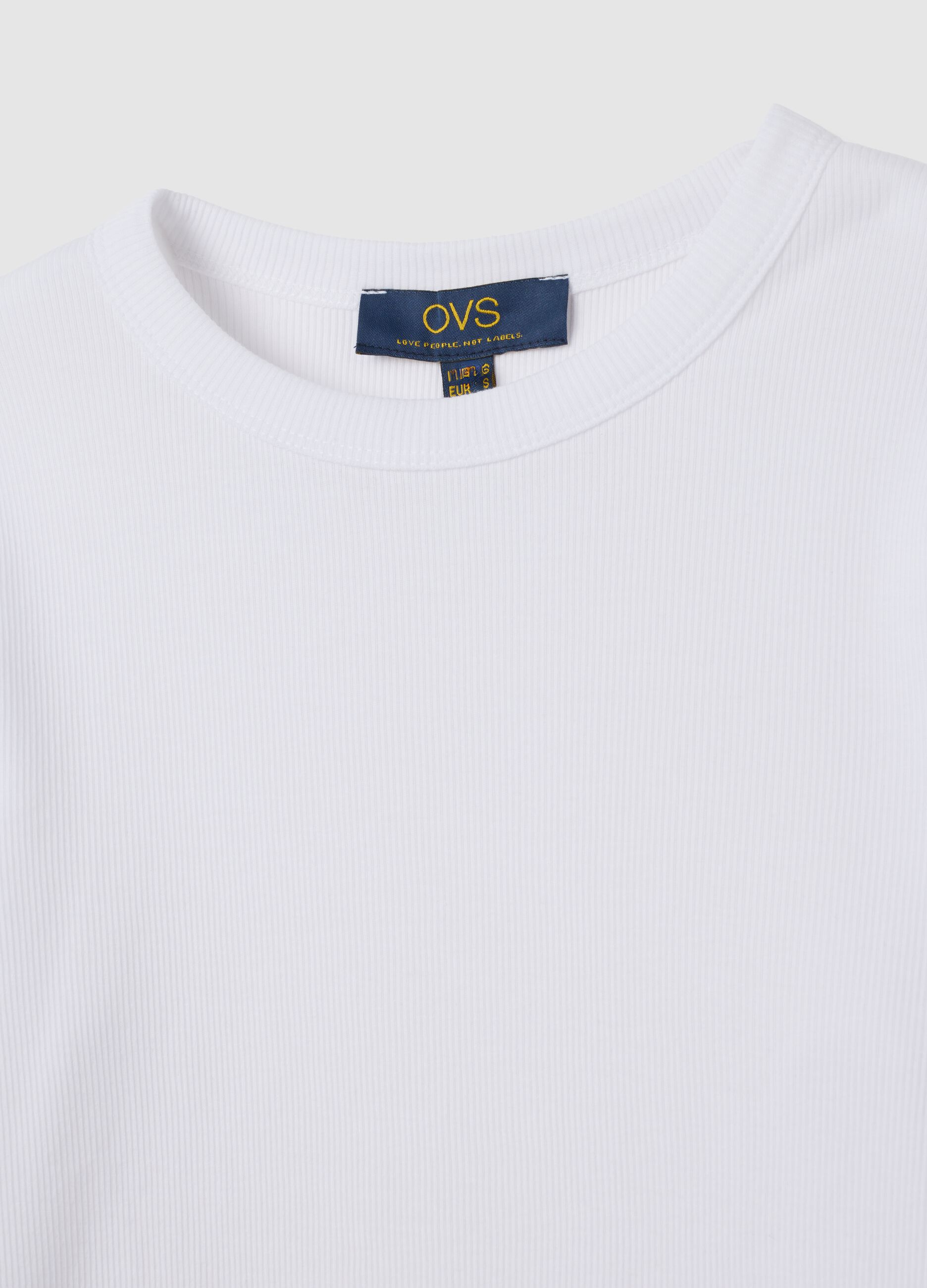 White pure cotton T-shirt regular fit