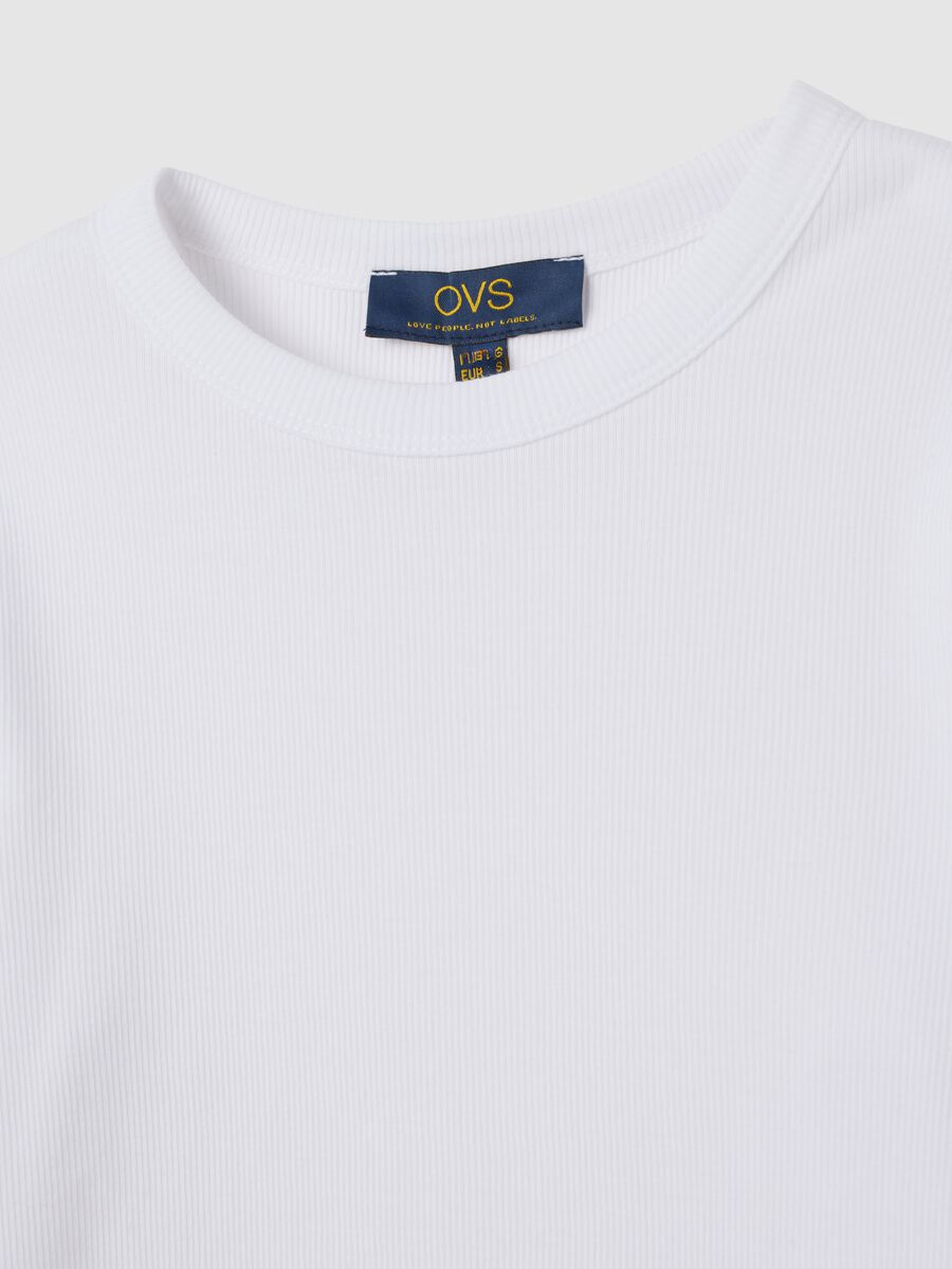 White pure cotton T-shirt regular fit_1