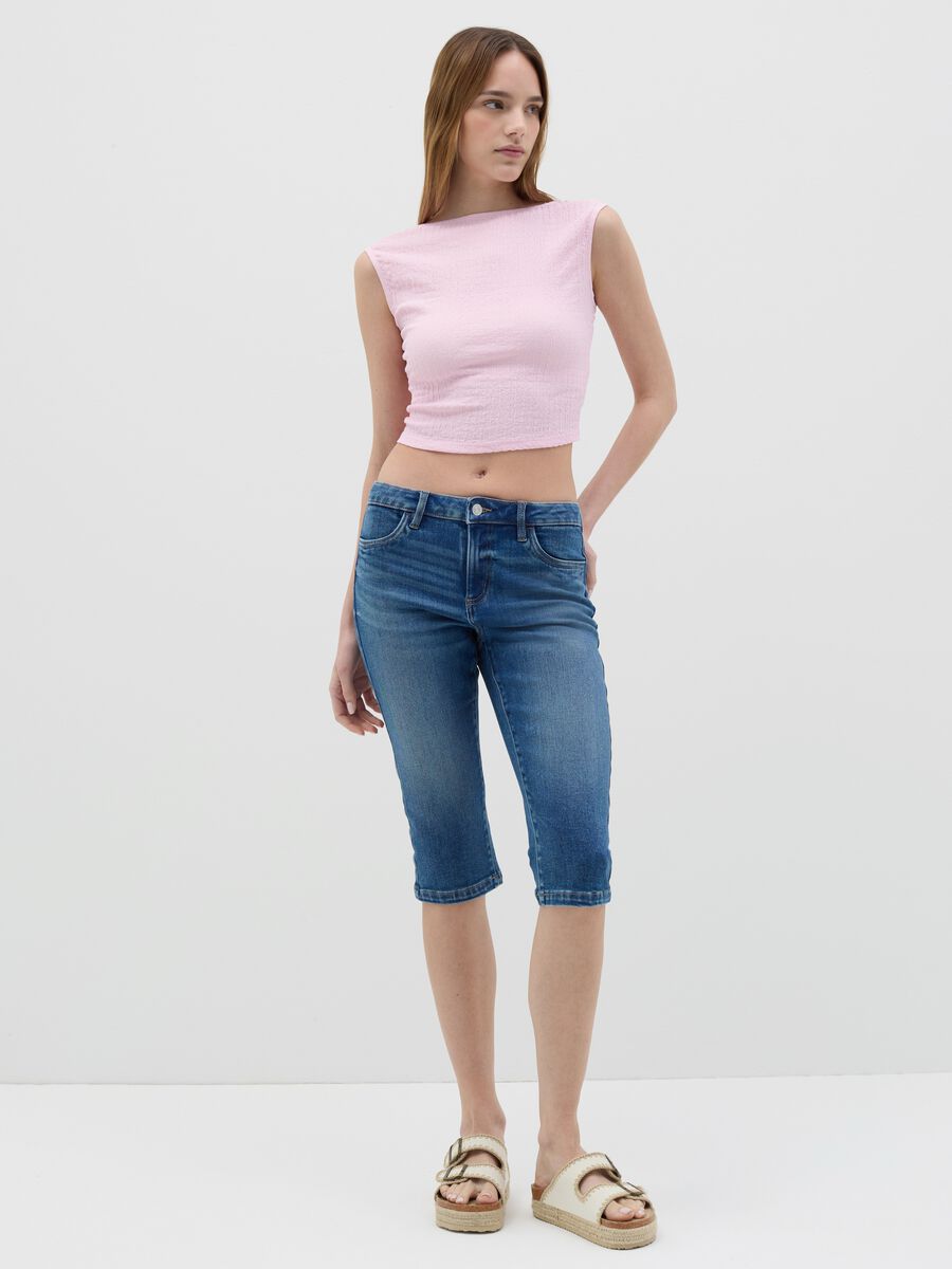 Crinkle-effect cropped tank top_2