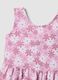 Pink sleeveless stretch dress with floral print_2