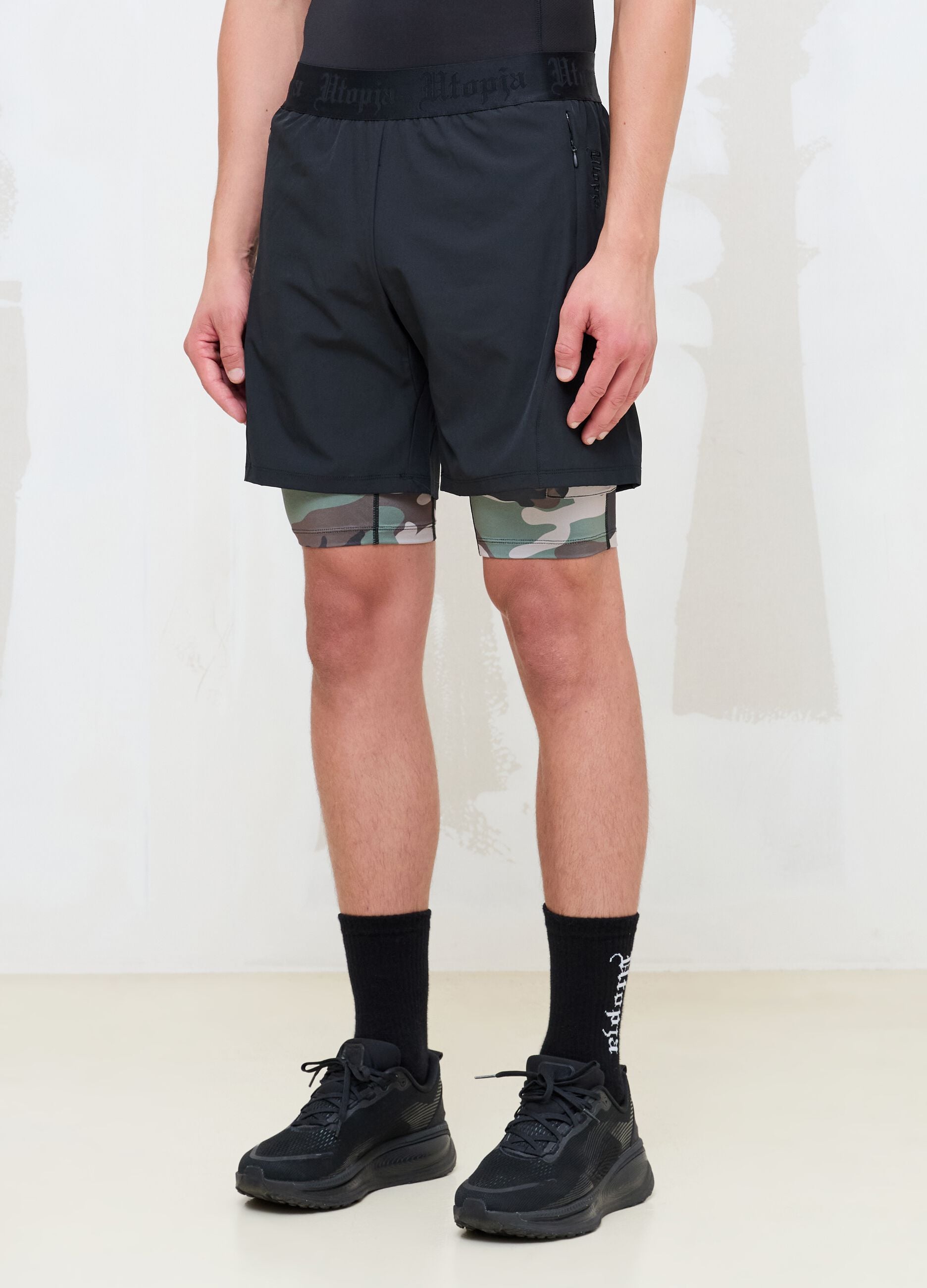 Technical Shorts Camo-Black