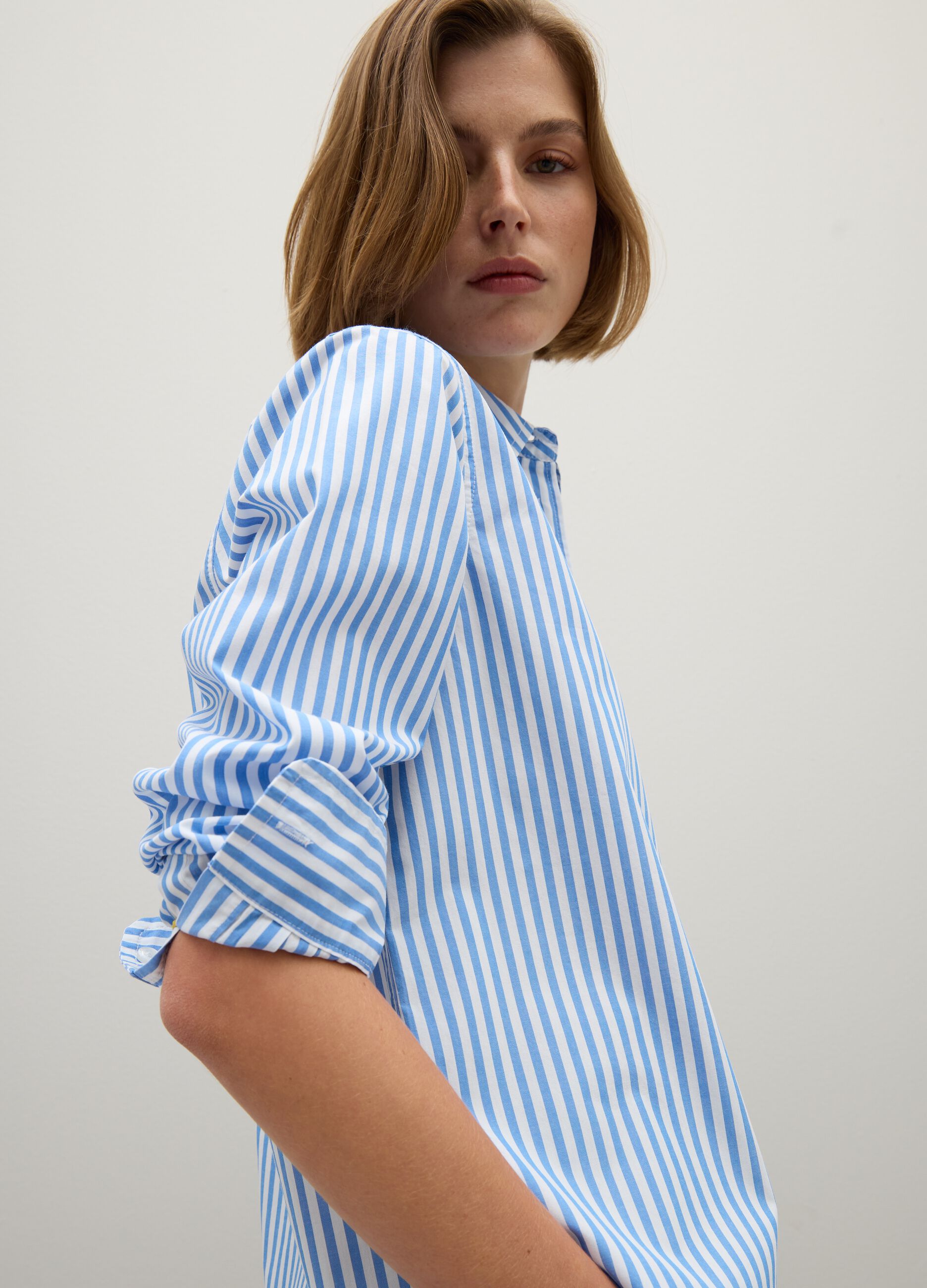 Camicia in puro cotone multicolor regular fit