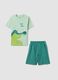 Children's green pure cotton pyjamas regular fit with print_0