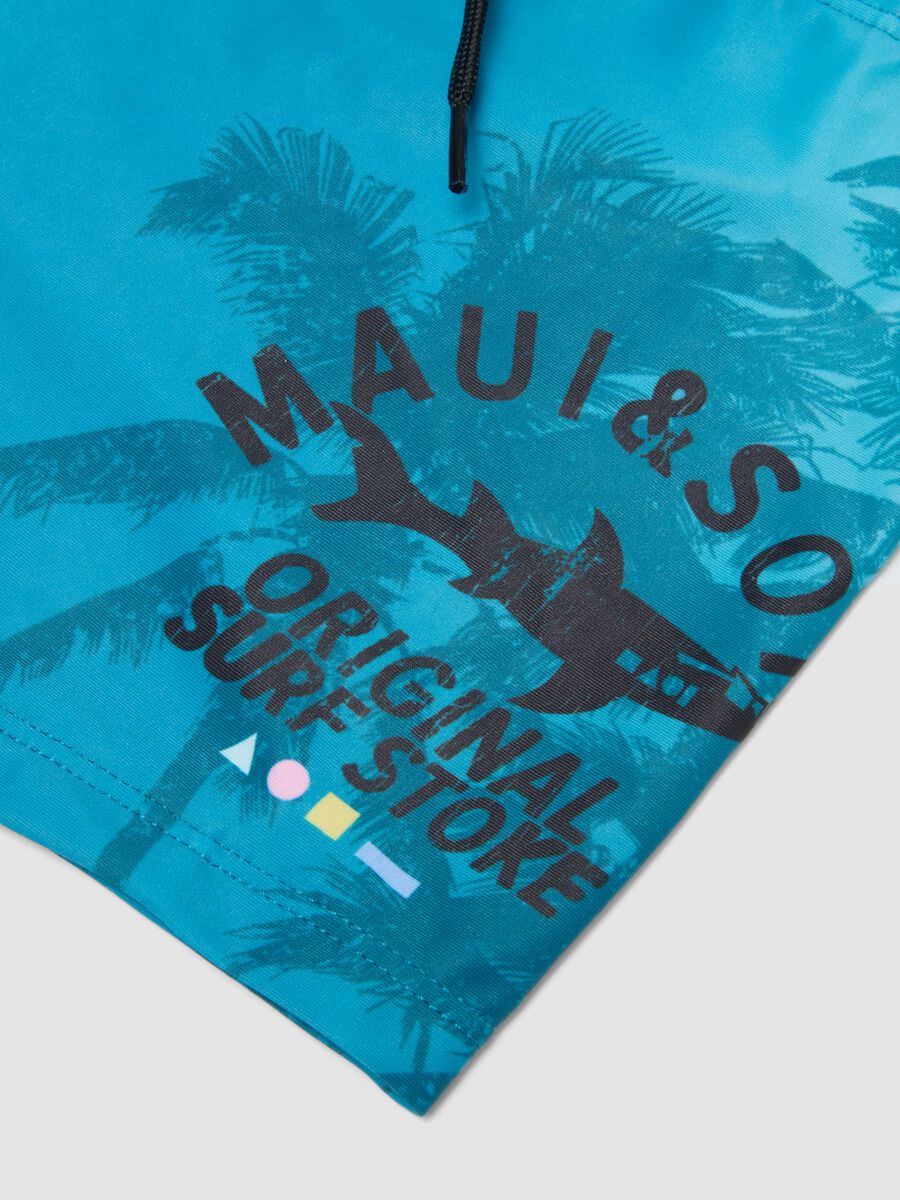 Blue stretch swim trunks_3