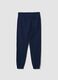 Blue organic cotton jogger trousers_6