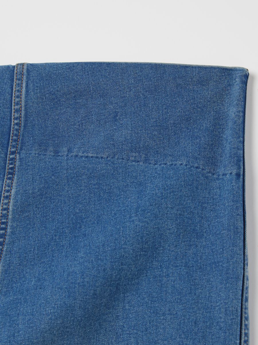 Flare-fit maternity treggings in denim_5