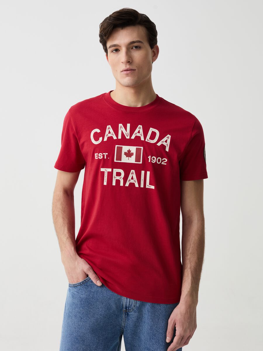 T-shirt with Canada Trail print_0