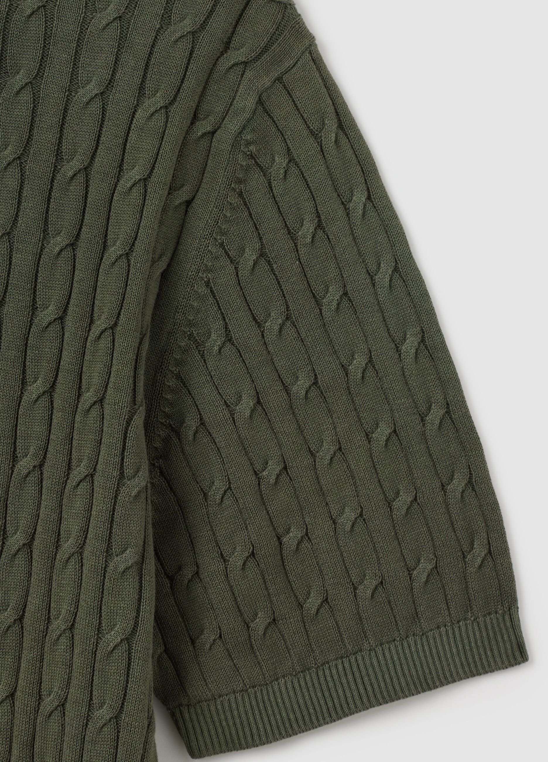 Pure Cotton Green Regular Fit Polo