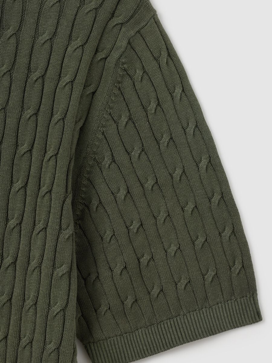 Pure Cotton Green Regular Fit Polo_5