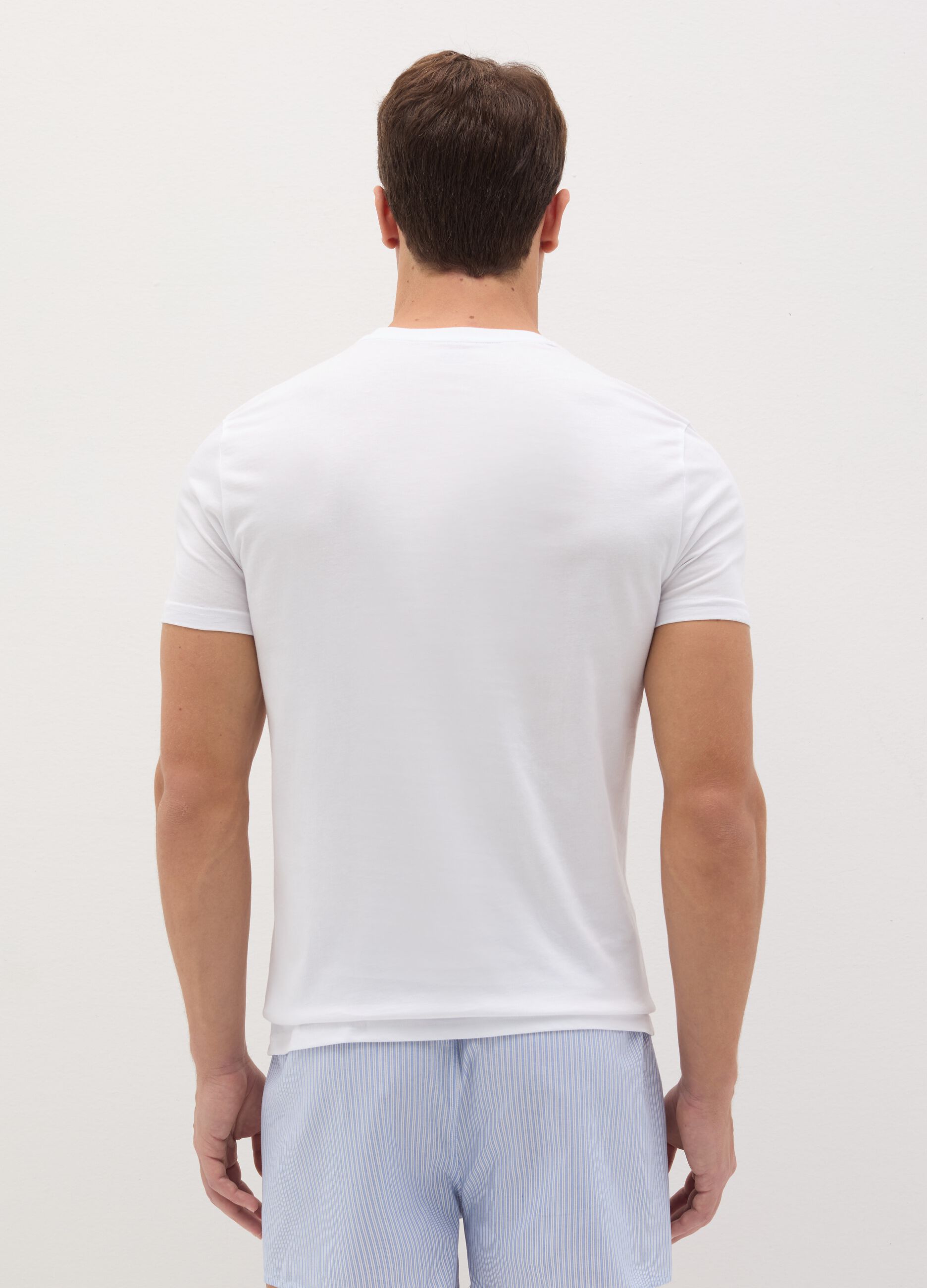 Three-pack organic cotton undershirts