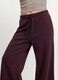 Purple wide-leg trousers in stretch modal with drawstring_2