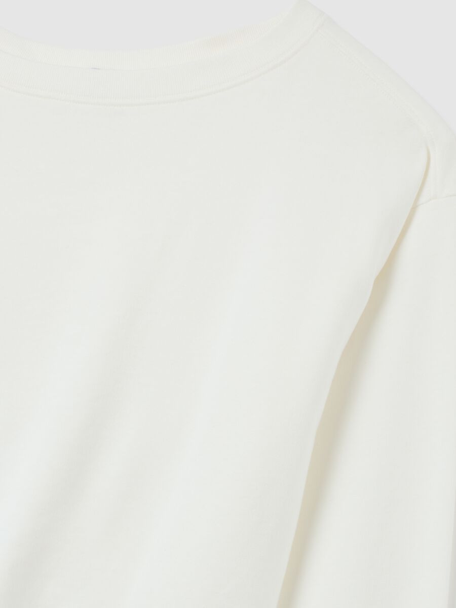 White Pure Cotton Sweatshirt Regular Fit_5