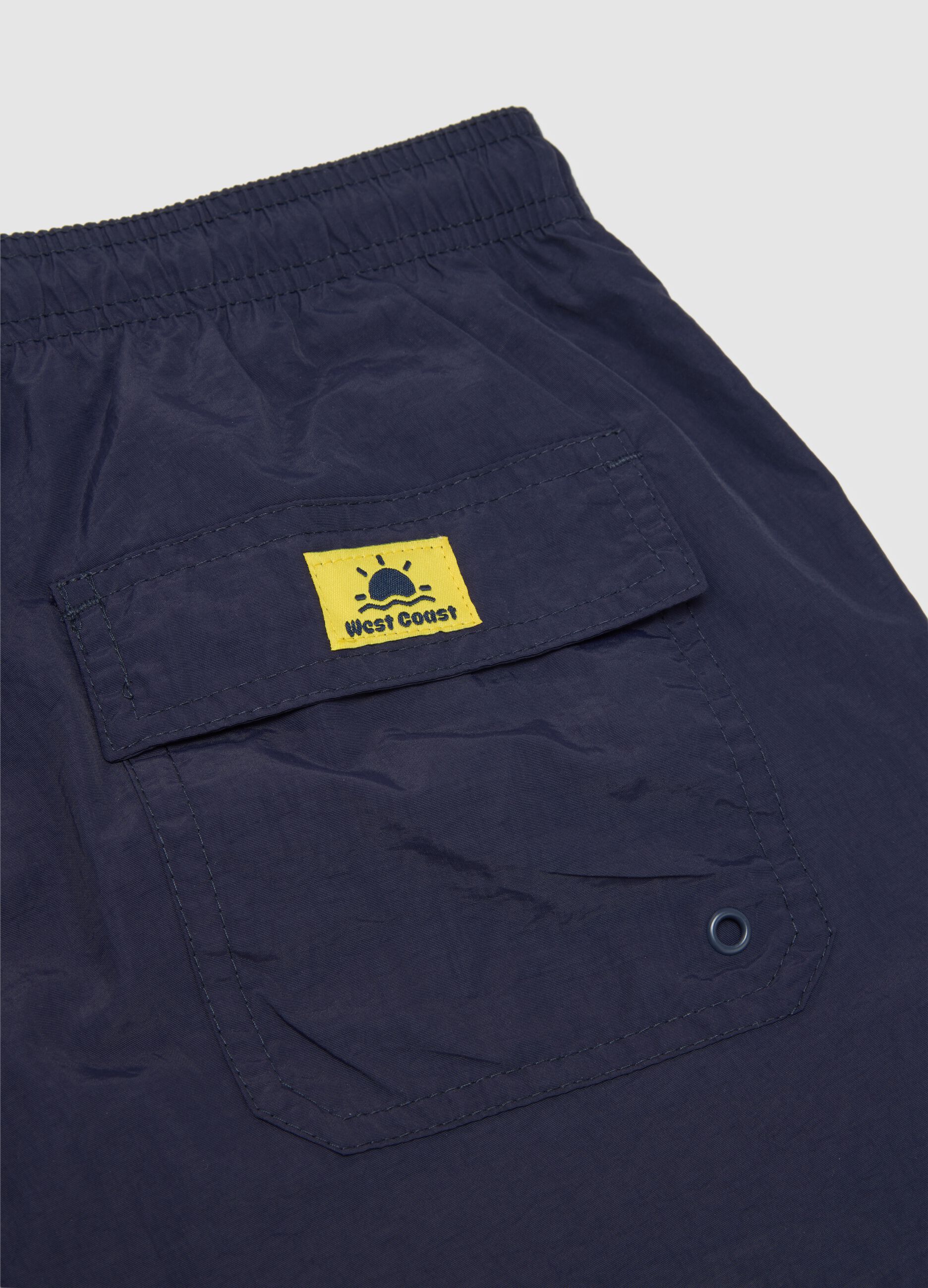 Costume da bagno da uomo blu regular fit con tasca