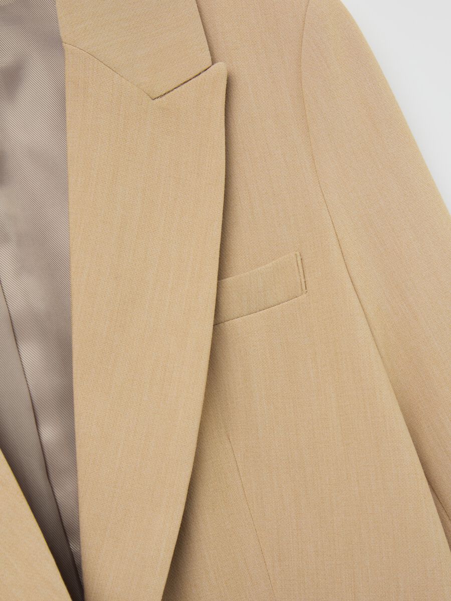Single-breasted blazer with belt_5