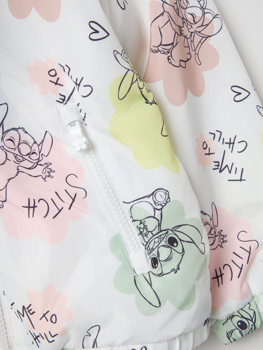 Multicolour padded jacket for girls with regular fit and hood_2