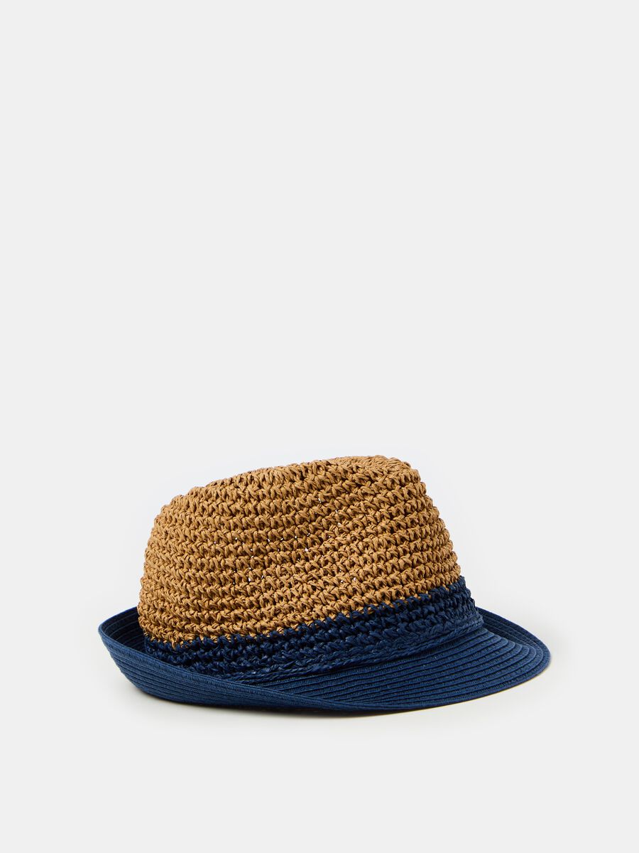 Trilby hat with contrasting brim_0