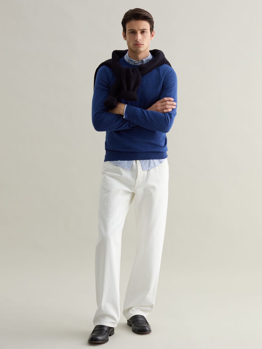 Merino wool pullover with round neck_1